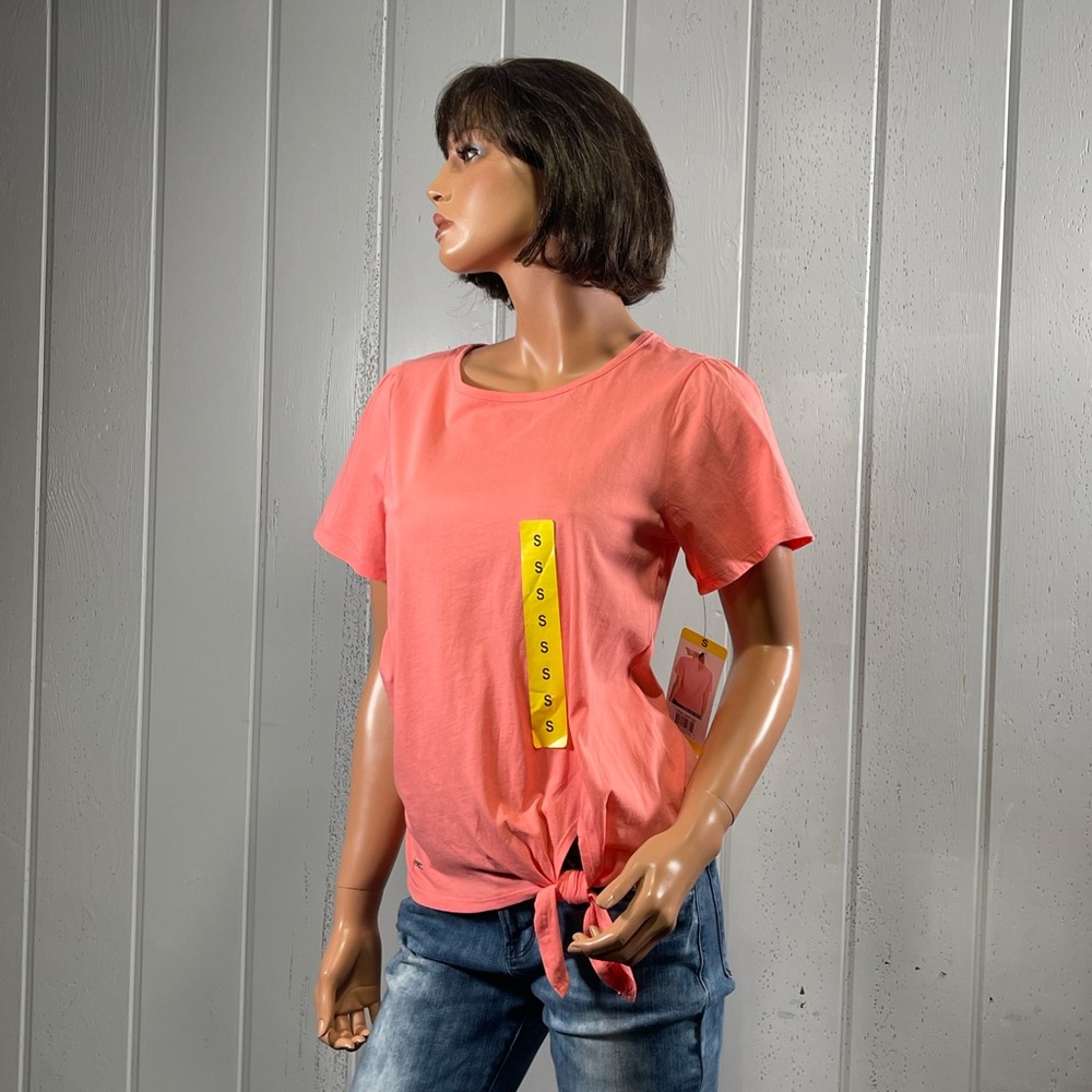*NWT Nautica Women's Sugar Coral Side-Tie Tee Sz S/XXL